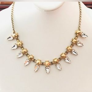 NWT Brand New J. Crew Golden Rhinestone Statement Piece 18’-21.5’ Inches